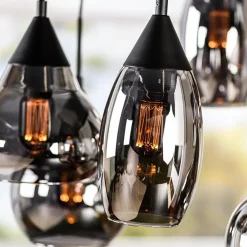 Kalfort Hanglampen|Glazen Hanglamp|Spix Hanglamp 6-lichts smoke glas