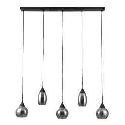 Kalfort Hanglampen|Glazen Hanglamp|Spix Hanglamp 5-lichts smoke glas