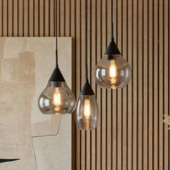 Kalfort Hanglampen|Glazen Hanglamp|Spix Hanglamp 3-lichts smoke glas