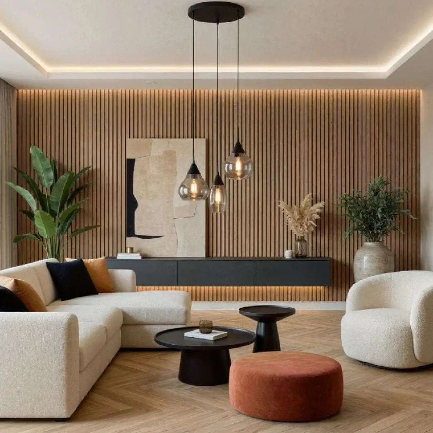 Kalfort Hanglampen|Glazen Hanglamp|Spix Hanglamp 3-lichts smoke glas