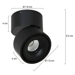 Steinmex Wandlampen|Plafondlampen|Spot Fez 1-lichts zwart