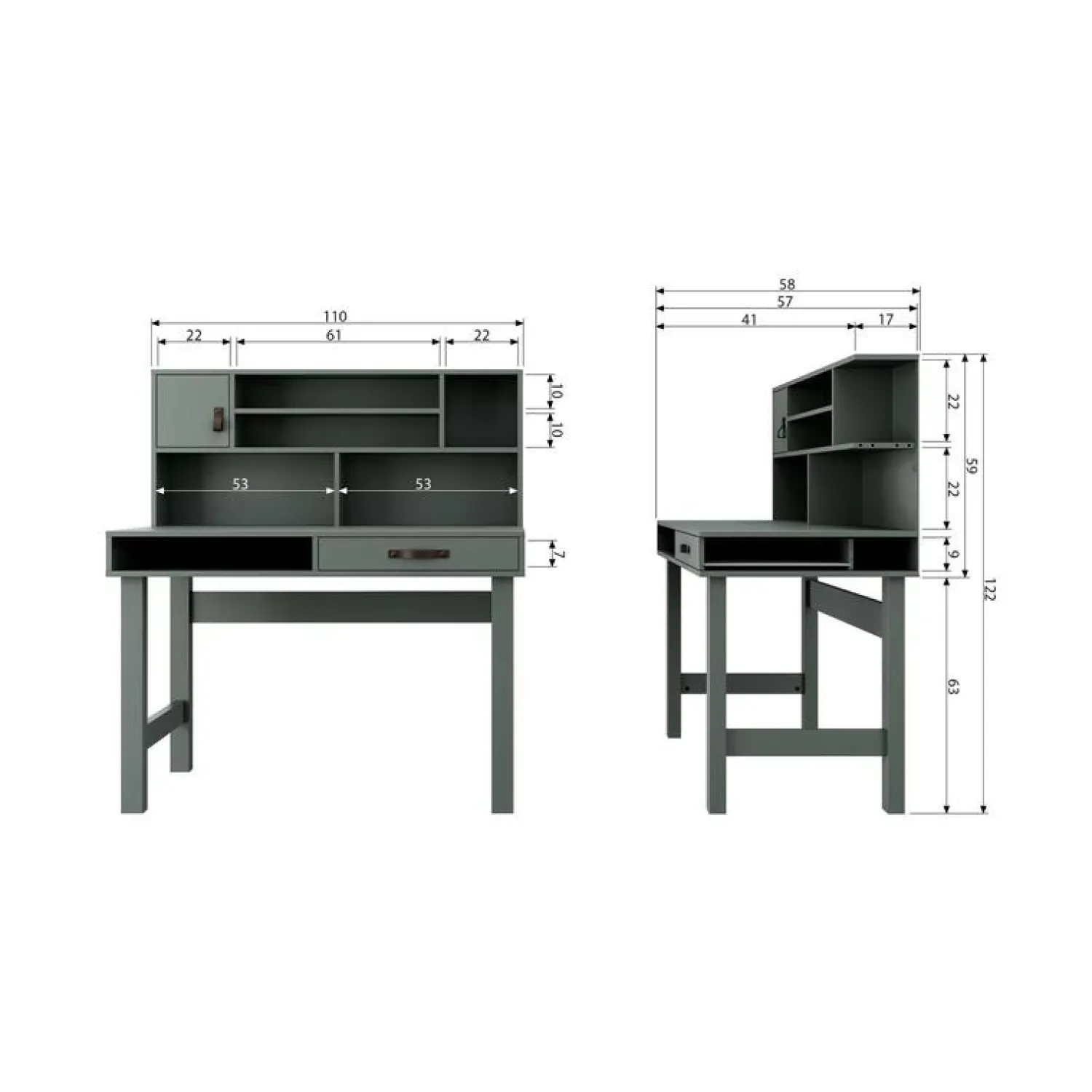 vtwonen Bureautafels|Stage Bureau Grenen Soap 110cm