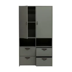 vtwonen Industriele Kasten|Kledingkasten|Stage Kledingkast Grenen Soap 103cm