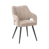 Label51 Eetkamerstoelen|Stan Eetkamerstoel Clay met bronzen poot