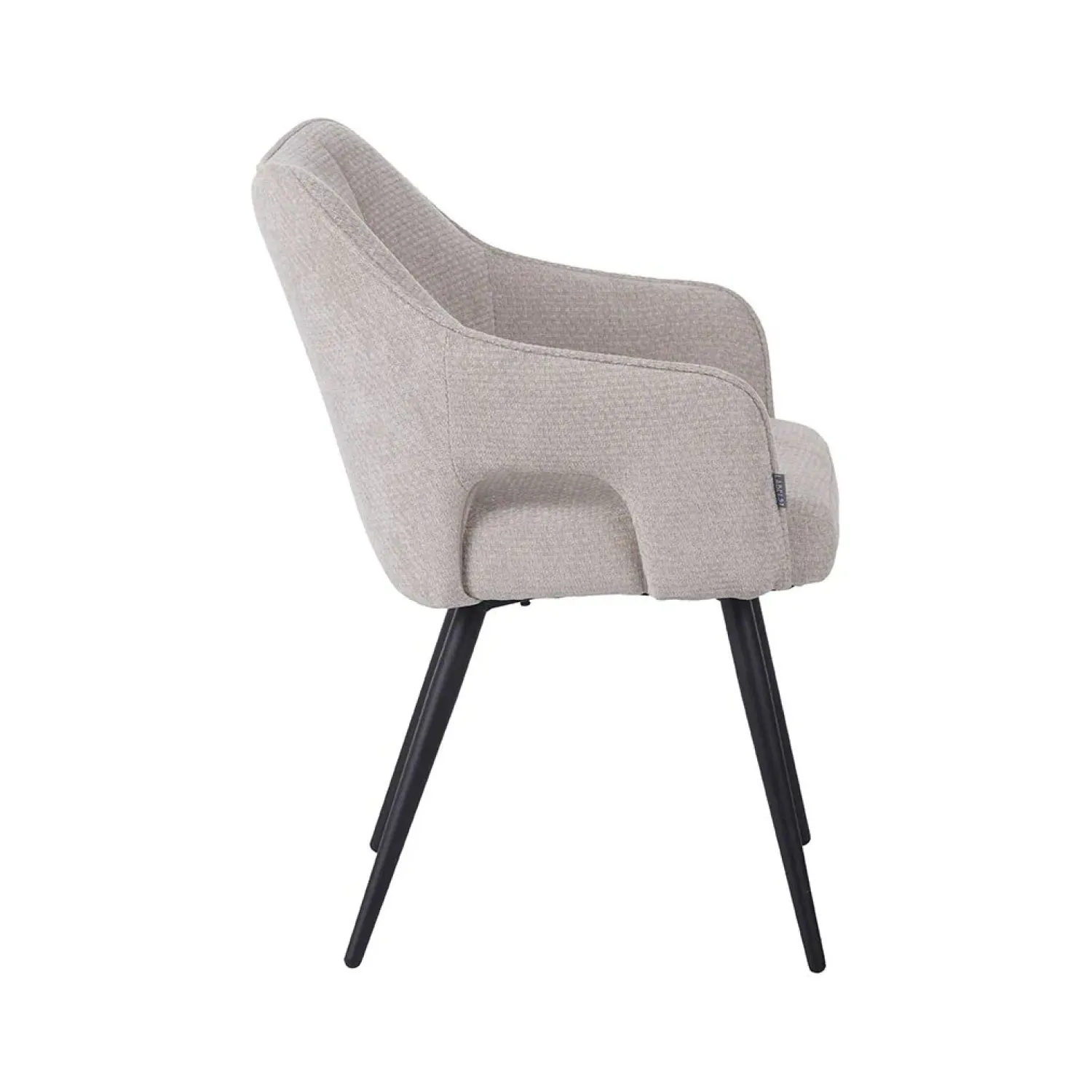 Label51 Eetkamerstoelen|Stan Eetkamerstoel Naturel met zwarte poot