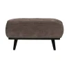 WOOOD Hockers|Statement Hocker Ribstof Taupe 80cm