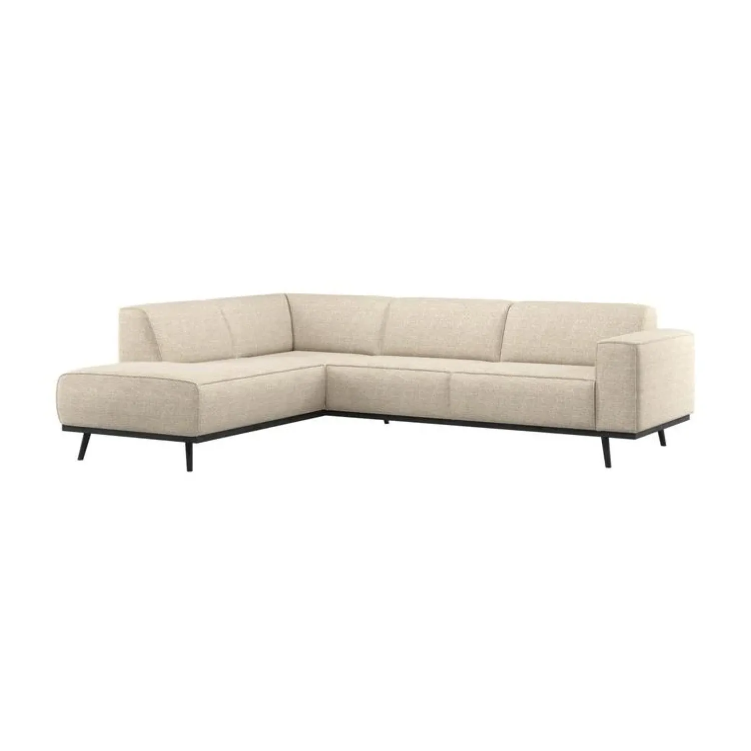 WOOOD Hoekbanken|Statement Hoekbank Links Beige Melange