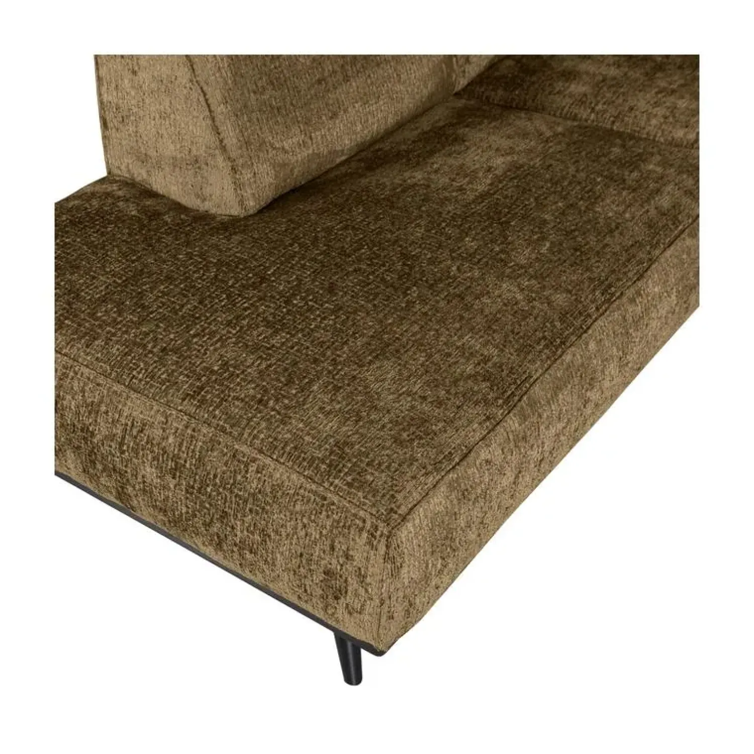 WOOOD Hoekbanken|Statement Hoekbank Links Structure Velvet Brass