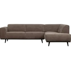 WOOOD Hoekbanken|Statement Hoekbank Rechts Ribstof Taupe