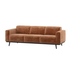 WOOOD 3 Zitsbanken|Statement 3-Zits Bank Chenille Velvet Terra 230cm