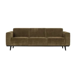 WOOOD 3 Zitsbanken|Statement 3-Zits Bank Ribstof Olijfgroen 230cm