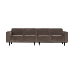 WOOOD 3 Zitsbanken|Statement 4-Zits Bank Ribstof Taupe 280cm
