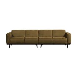 WOOOD 3 Zitsbanken|Statement 4-Zits Bank Structure Velvet Brass 280cm