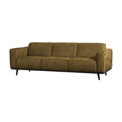 WOOOD 3 Zitsbanken|Statement 3-Zits Bank Structure Velvet Brass 230cm