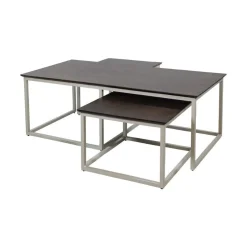 Mysons Salontafels|Stella Salontafel set van 2 rechthoek Walnoot
