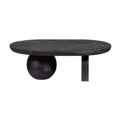 WOOOD Salontafels|Steppe Salontafel Mangohout Zwart 110cm
