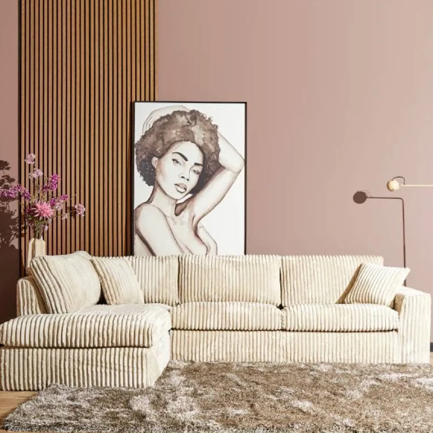 Furndea 2,5 Zitsbanken|Loungebanken|Sterre Hoekbank Sofa L + 2,5 zits Creme zand