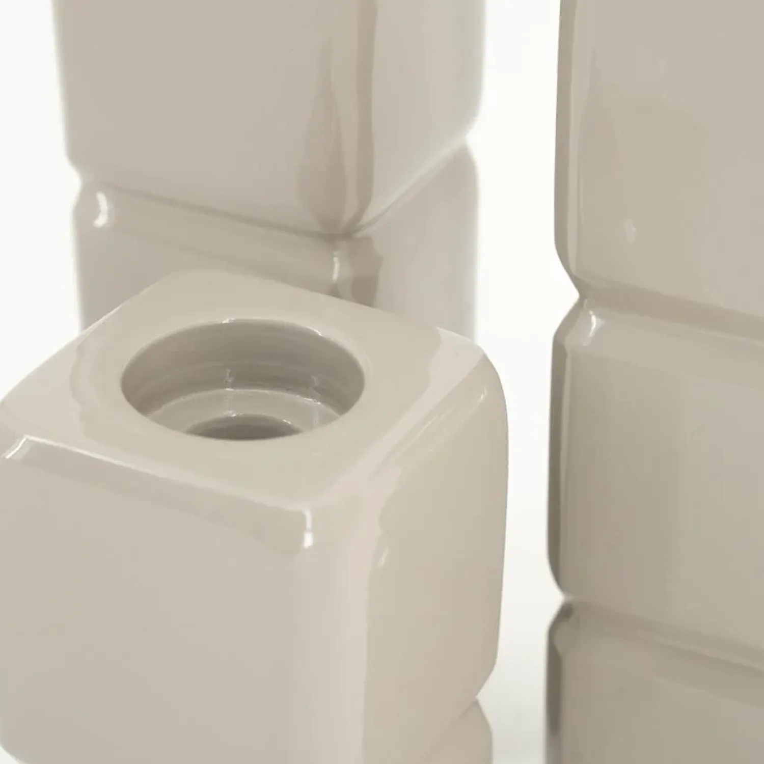 By Boo Kaarsenhouders|Steve Kaarshouder set van 3 Taupe