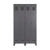 WOOOD Lockerkasten|Industriele Kasten|Stijn Lockerkast 2-Deurs Steel Grey 103cm