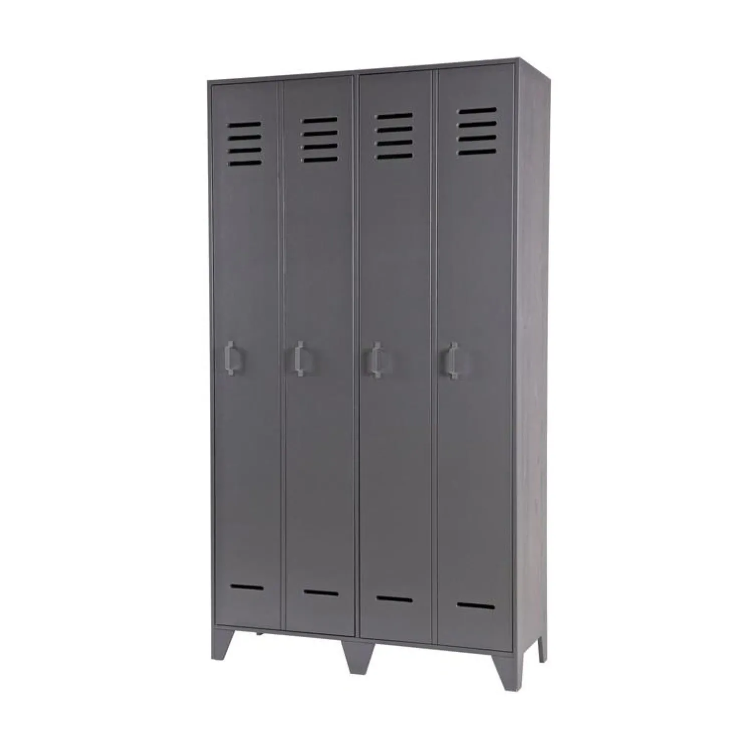 WOOOD Lockerkasten|Industriele Kasten|Stijn Lockerkast 2-Deurs Steel Grey 103cm