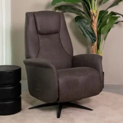 Label51 Fauteuils|Stockholm Fauteuil Antraciet Microleder Elektrisch