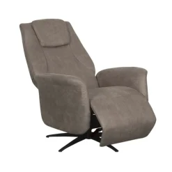 Label51 Fauteuils|Stockholm Fauteuil Taupe Microleder Elektrisch