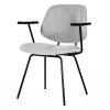 Eleonora Eetkamerstoelen|Stoel Lynn met arml - grijs fletcher