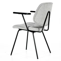 Eleonora Eetkamerstoelen|Stoel Lynn met arml - grijs fletcher