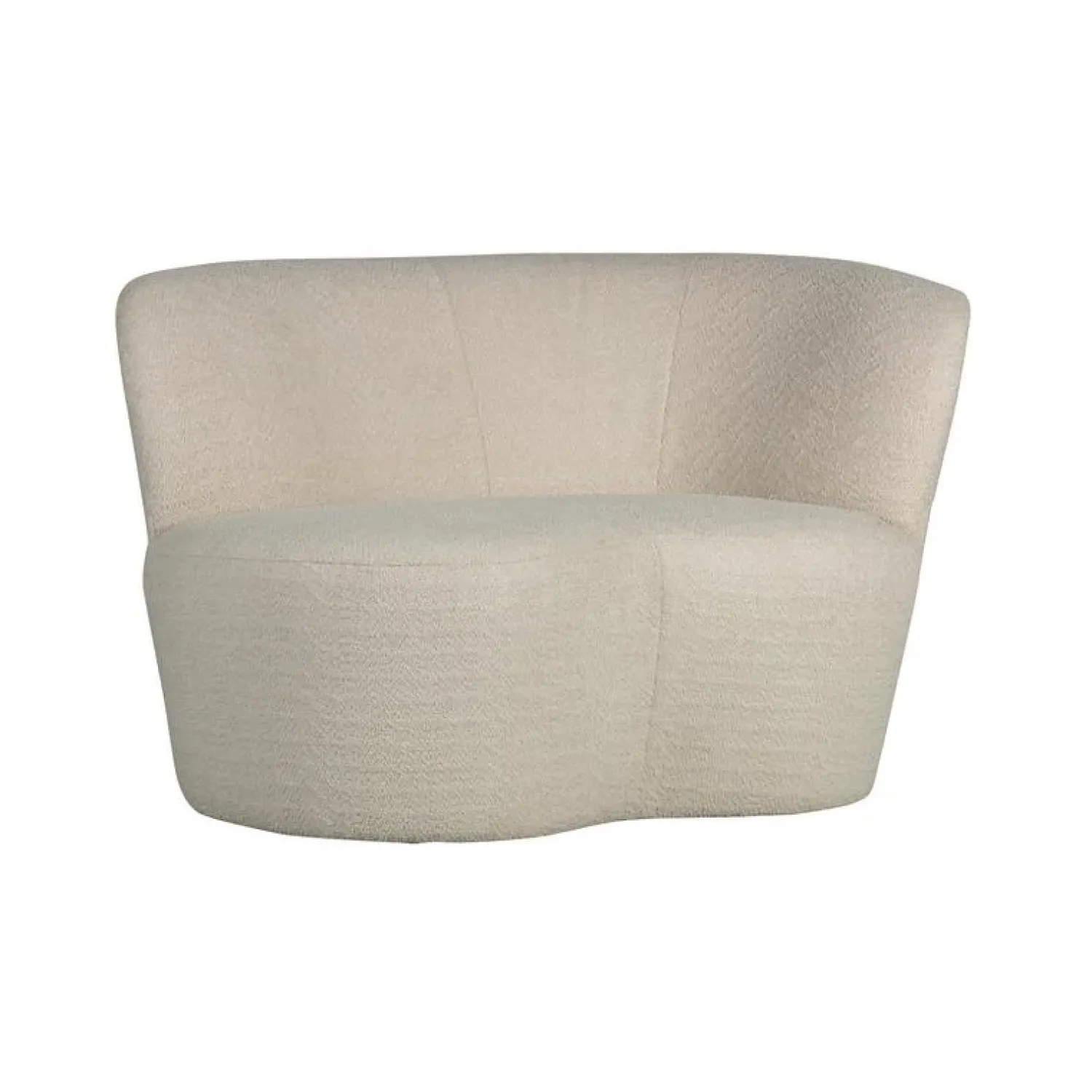 WOOOD Eetkamerbanken|Eetkamerbanken|Stone Bankje Rechts Boucle Creme 112cm