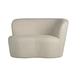WOOOD Eetkamerbanken|Eetkamerbanken|Stone Bankje Rechts Boucle Creme 112cm