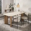 Kalfort Eettafels|Strato Eettafel Keramiek travertin 180cm