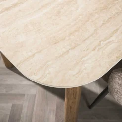 Kalfort Eettafels|Strato Eettafel Keramiek travertin 180cm