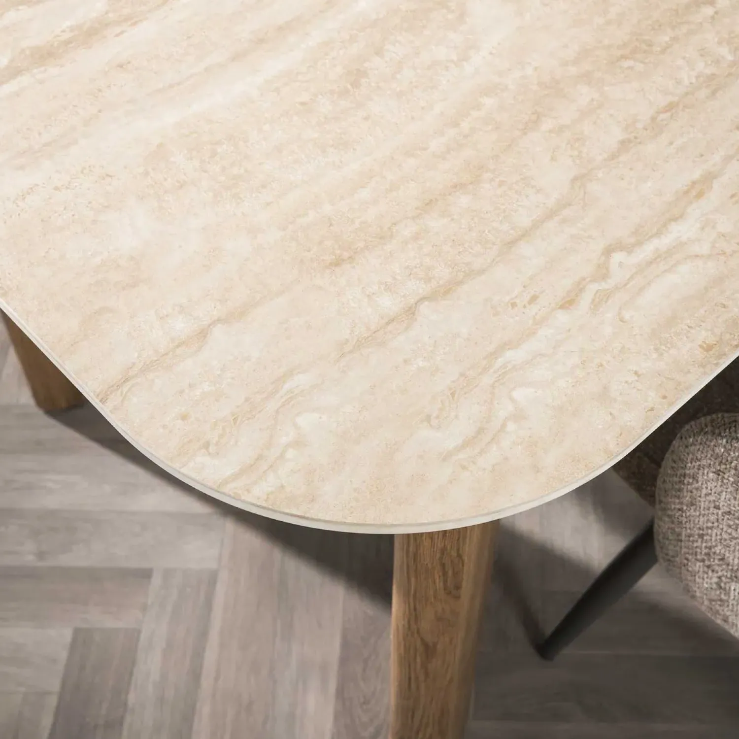 Kalfort Eettafels|Strato Eettafel Keramiek travertin 180cm