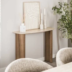Kalfort Sidetables|Strato Sidetable/Kaptafel Keramiek travertin 100cm
