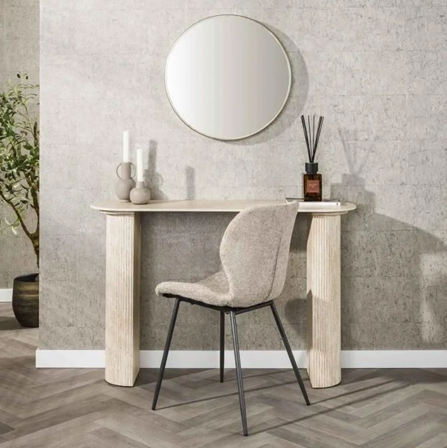 Kalfort Salontafels|Sidetables|Strato Sidetable Keramiek travertin 120cm