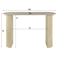Kalfort Salontafels|Sidetables|Strato Sidetable Keramiek travertin 120cm