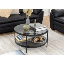 Nordhavn Salontafels|Stryn Salontafel Rond Zwart 79cm