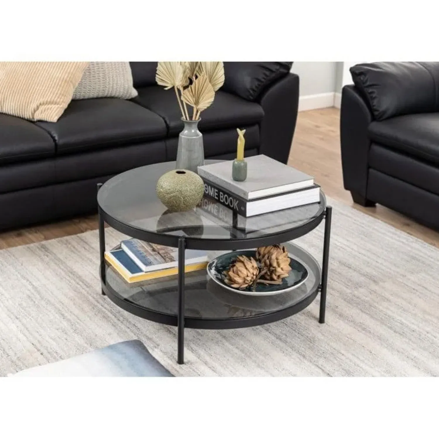 Nordhavn Salontafels|Stryn Salontafel Rond Zwart 79cm