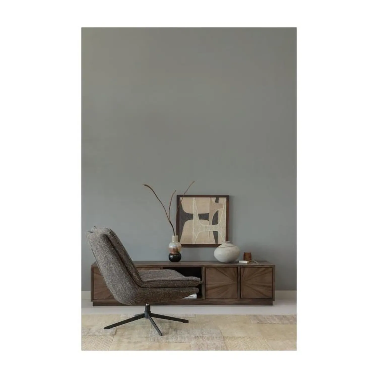 WOOOD Industriele Kasten|Tv Meubels|Sun Tv Meubel Teak Bruin 200cm