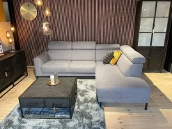 Sofa 22 Hoekbanken|Loungebanken|Sutton Hoekbank Zinc 2-zits met ottomane rechts