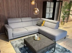 Sofa 22 Hoekbanken|Loungebanken|Sutton Hoekbank Zinc 2-zits met ottomane rechts