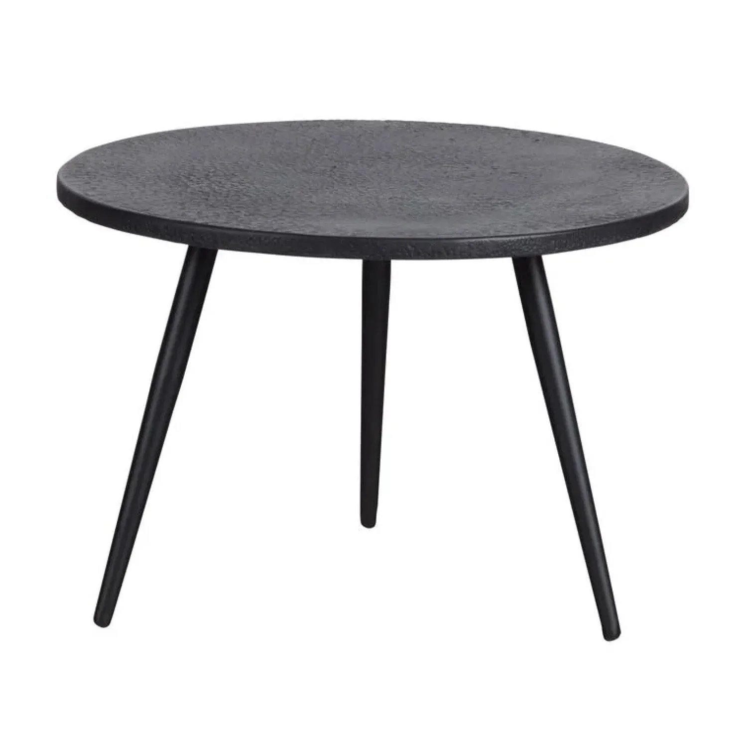 WOOOD Bijzettafels|Suze Bijzettafel rond set van 2 Hout/Metaal Zwart