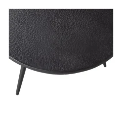 WOOOD Bijzettafels|Suze Bijzettafel rond set van 2 Hout/Metaal Zwart