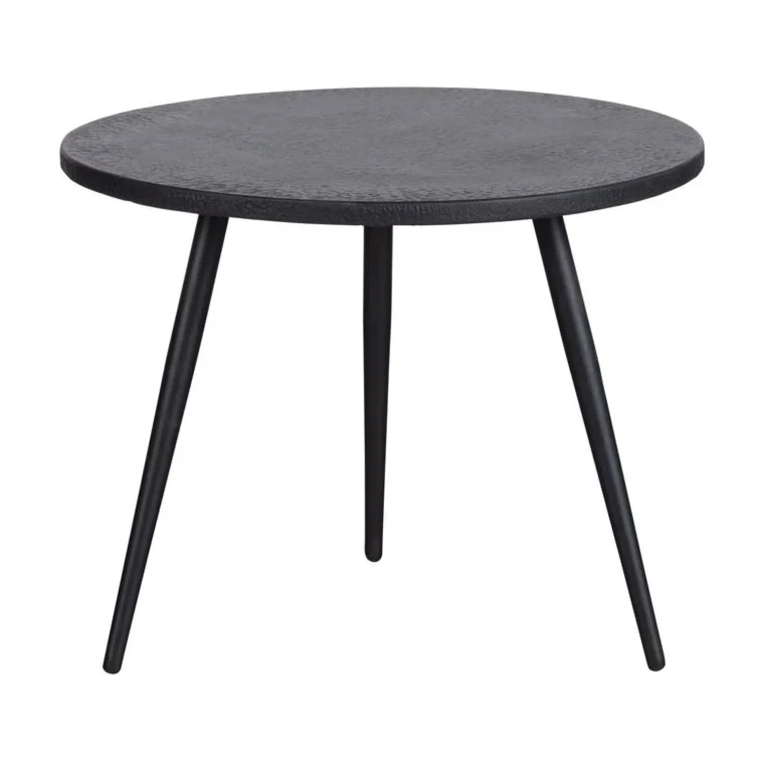 WOOOD Bijzettafels|Suze Bijzettafel rond set van 2 Hout/Metaal Zwart