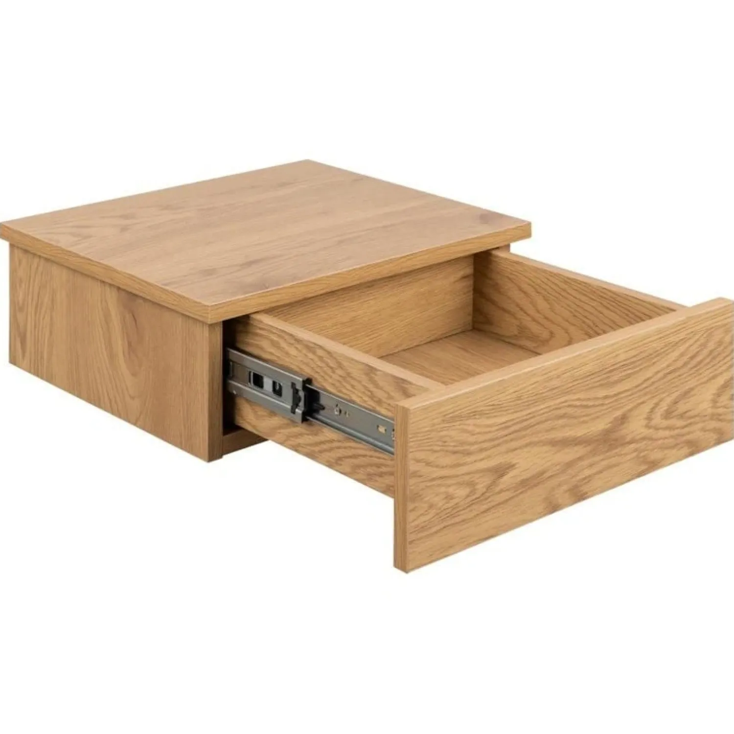 Nordhavn Nachtkastjes|Industriele Kasten|Svea zwevend Nachtkastje 1 lade Naturel 37cm