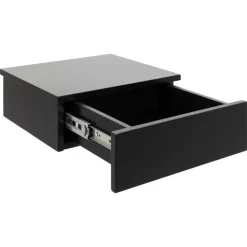 Nordhavn Nachtkastjes|Industriele Kasten|Svea zwevend Nachtkastje 1 lade Zwart 37cm