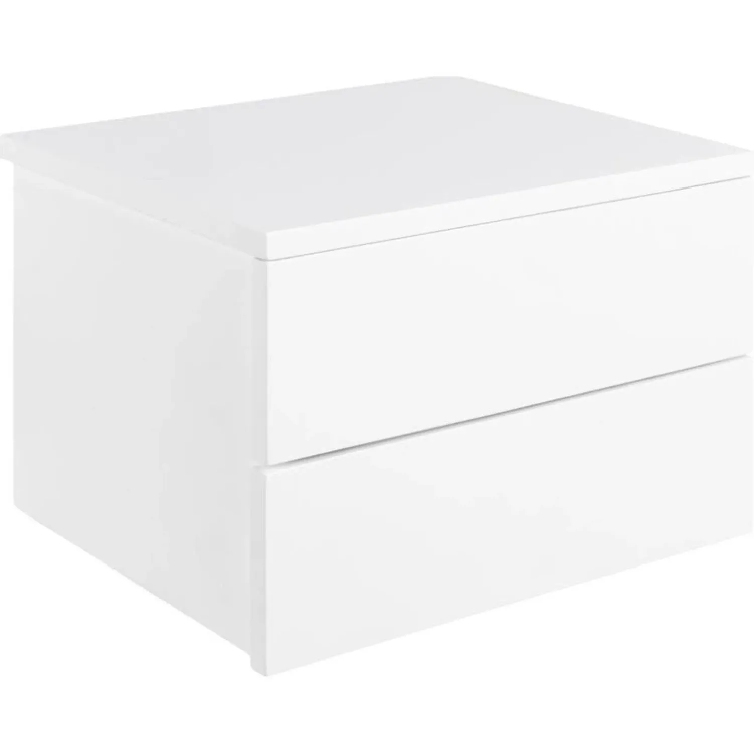 Nordhavn Nachtkastjes|Industriele Kasten|Svea zwevend Nachtkastje Wit 2 lade 37cm
