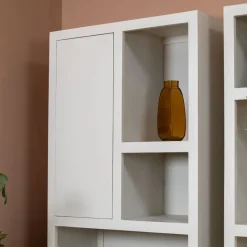 Vane Living Boekenkasten|Industriele Kasten|Sven Boekenkast 1 deur zand 90cm