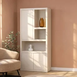 Vane Living Boekenkasten|Industriele Kasten|Sven Boekenkast 1 deur zand 90cm
