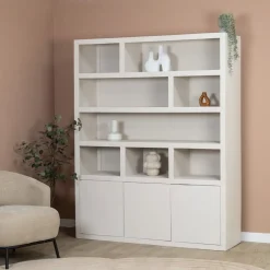 Vane Living Wandkasten|Vakkenkasten|Sven Boekenkast XL Zand 160cm